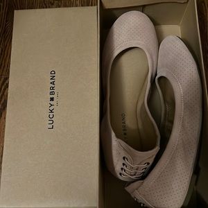 Lucky brand new in box never work ballet flats blush pink